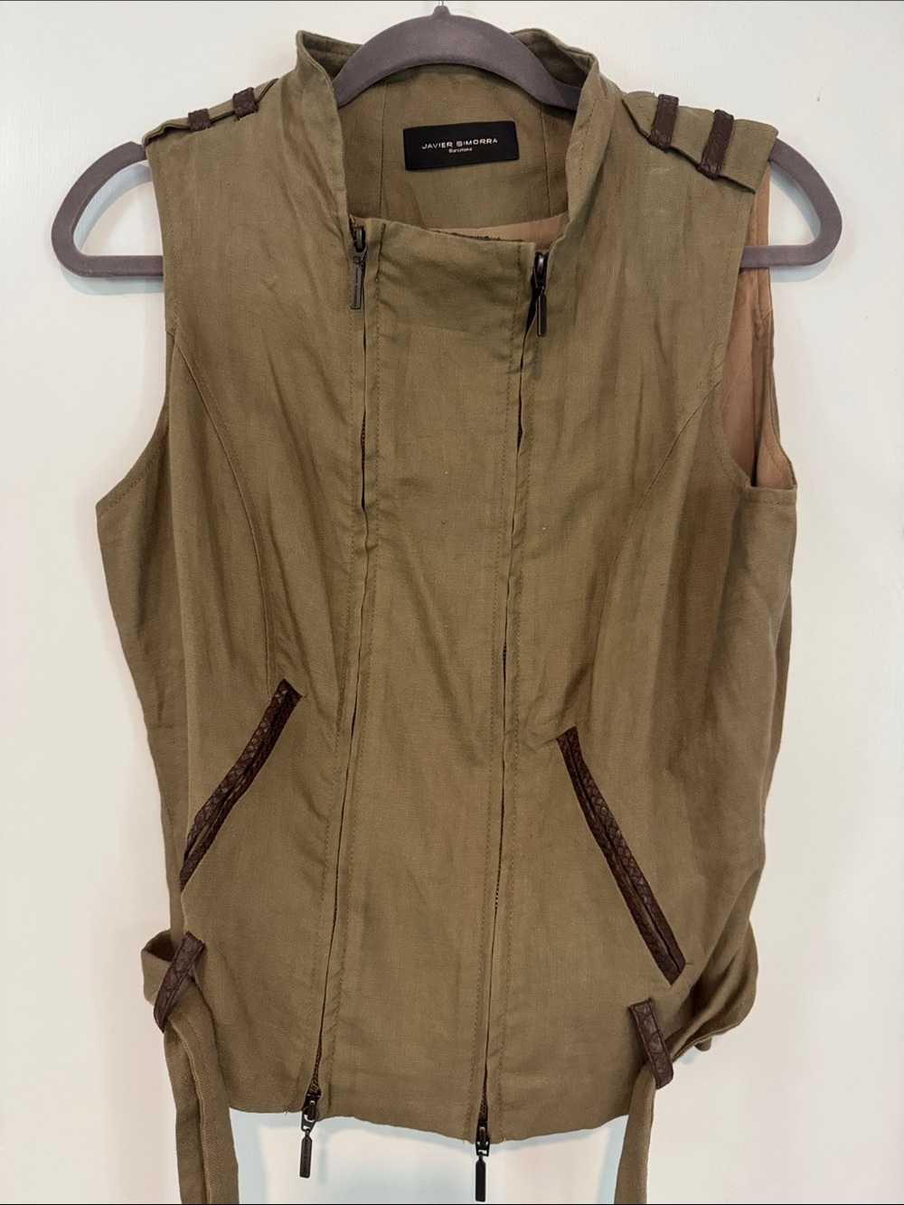 Javier Simorra Barcelona Olive Utility Vest